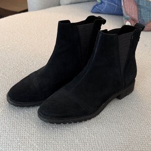 Toms Black Suede Ankle Boots